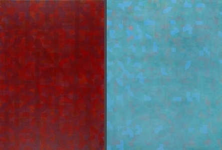 Abstract Art / Art Comcret by Romaine Fauchère Diptych Acryl / technique mixte / linen canvas 1 x 116 x 81 cm 1 x 116 x 89 cm